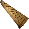 Tetto a triangolo in legno e angolo