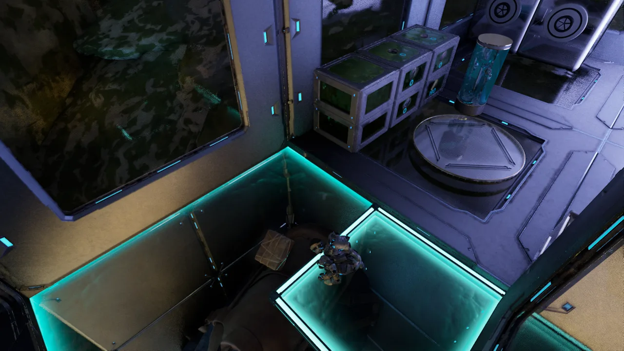 Underwater unloading view 1