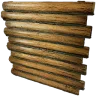 Holzwand, Türen und Fensterrahmen