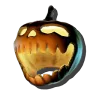 Elmo di zucca spaventoso