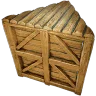 Cimiento triangular y de un cuarto de madera